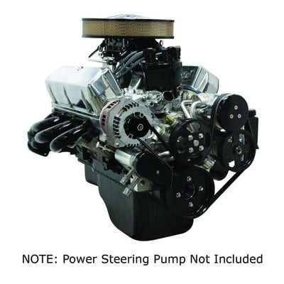 Front Runner™ Drive System, Small Block Ford, Black, Power Steering without Pump