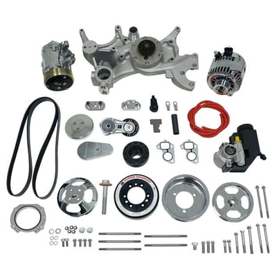 Front Runner™ Drive System GM LS Wet-Sump Polished/Chrome with Power Steering