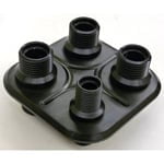 R1005BK Aluminum Firewall Bulkhead 4 Port