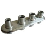 R1007 Aluminum Firewall Bulkhead 4 Port