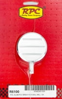 Polished Aluminum Push-In Breather with PCV Tube - Ball Milled with 1 Neck
