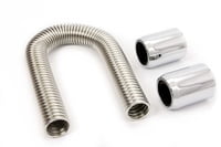 Chrome Stainless Steel Radiator Hose Kit Hose Length: 48"
