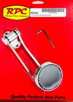 Polished Aluminum Round Brake Pedal with Rubber Insert