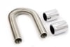 Chrome Stainless Steel Radiator Hose Kit Hose Length: 48"