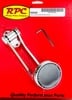 Polished Aluminum Round Brake Pedal with Rubber Insert